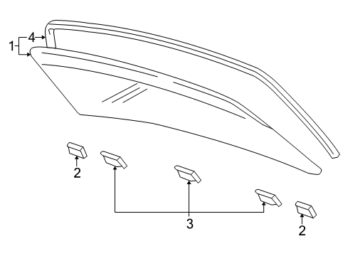 Audi 893-837-739-A Back Glass Buffer