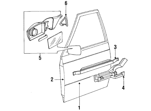 Audi 443-857-501-AL-3FZ Mirror Assembly