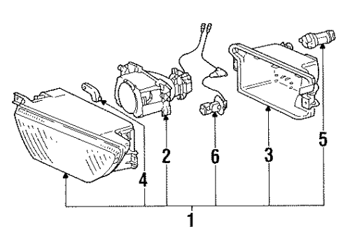 Audi 893-998-135 Fog Lamp Assembly Mount