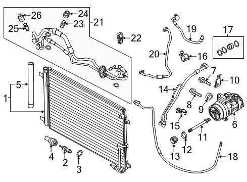 Audi 4H0-260-707-BA A/C Hoses