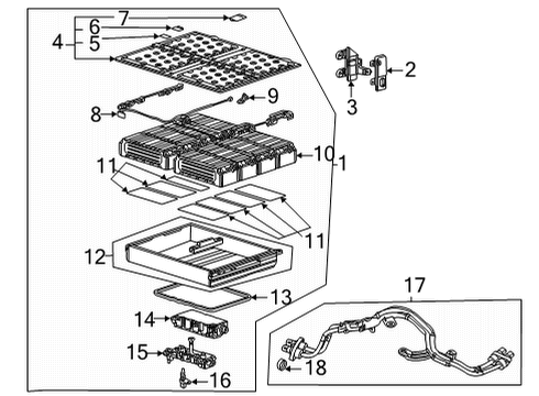 Audi 4K0-998-182 Battery Assembly Mount Kit