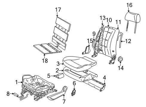Audi 8D0-881-921-S-1XP Headrest Cover