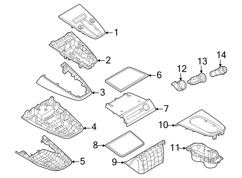 Audi 89A-863-283 Console Cover