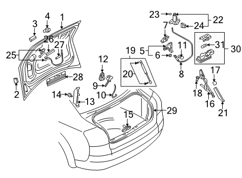 Audi 8G0-827-552-C Lift Cylinder