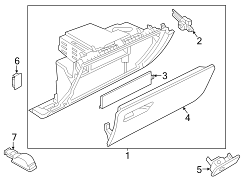 Audi 8Y0-898-035 Glove Box Assembly Mount Kit