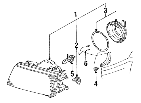 Audi 431-941-172 Headlamp Bulb Spring