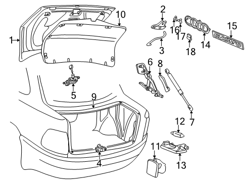 Audi 8D5-827-113-C-3FZ License Panel