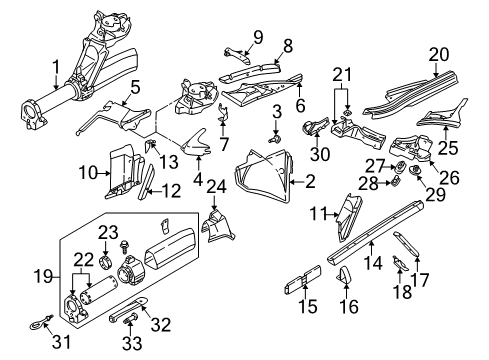 Audi 4D0-805-364-D Mount Panel Retainer Plate