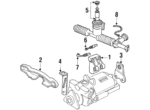 Audi 443-498-892-C Power Steering Hose