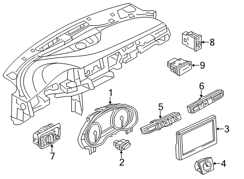 Audi 4H1-959-673-B Hazard Switch