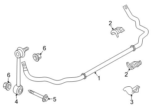 Audi N-908-476-02 Stabilizer Bar Bolt