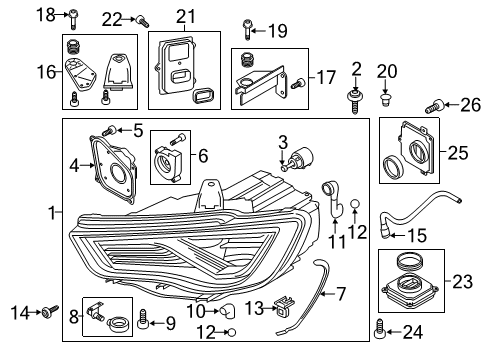 Audi 8V0-941-044-K Composite Headlamp