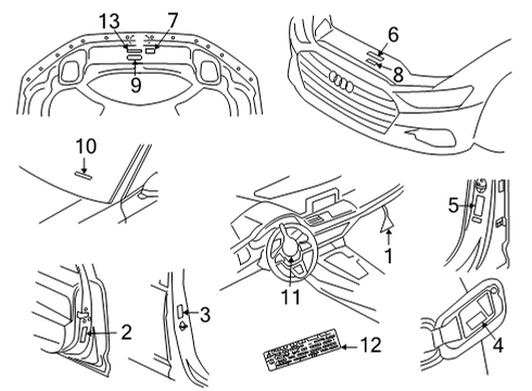 Audi 4M0-010-006 Caution Label