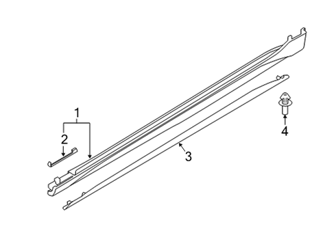 Audi 4K8-898-909 Rocker Molding Hardware Kit