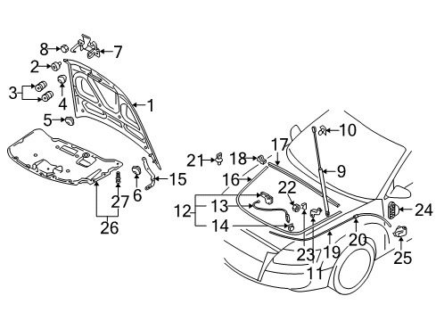 Audi 4F2-823-531-B Release Cable