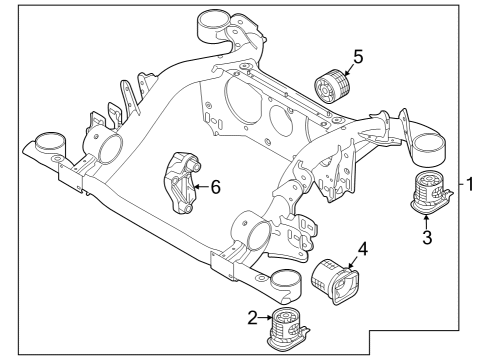 Audi N-912-967-01 Suspension Crossmember Mount Bolt