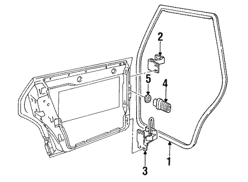 Audi 4A0-833-401 Upper Hinge