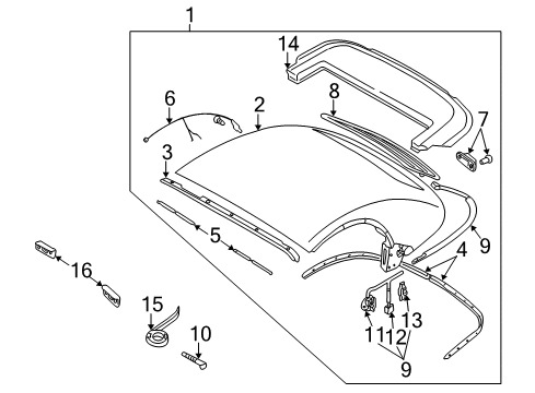 Audi 8N7-871-563 Lock Pin
