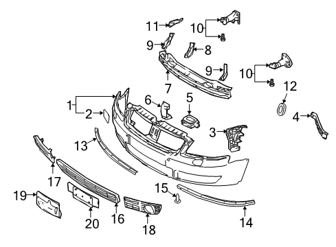 Audi 8E0-807-977-GRU License Molding