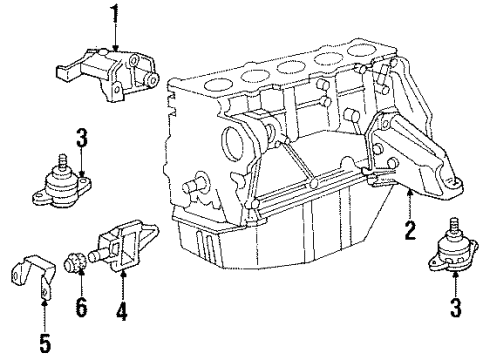 Audi 893-199-307-B Engine Bracket