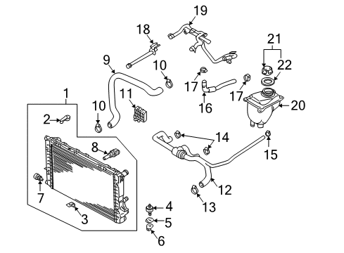 Audi 077-121-095-A Outlet Hose Retainer