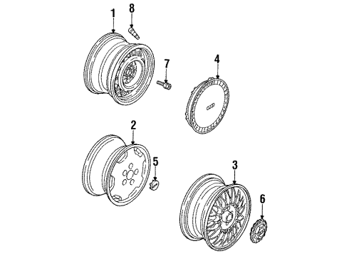 Audi 447-601-165-B-7ZC Hub Cap