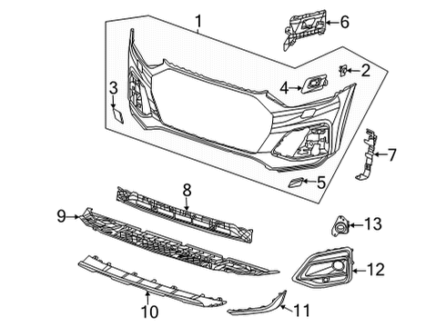 Audi V04-017-001-GL Bumper Cover Mount Kit