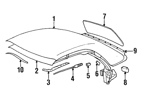 Audi 8G0-871-035-B-9JQ Convertible Top