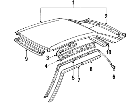 Audi 893-817-967-C Inner Side Rail