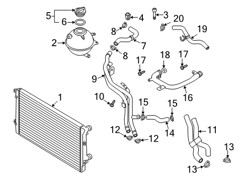 Audi 1K0-121-345-Q Radiator Upper Seal