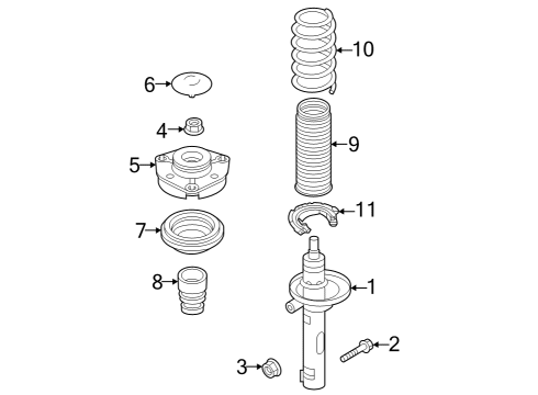 Audi N-912-848-01 Strut Mount Bolt