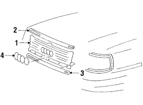 Audi 443-853-655-A-01C Grille
