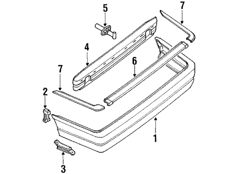 Audi 443-807-358-A Energy Absorber Mount Bracket