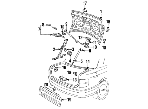Audi 893-853-687-2ZZ Nameplate