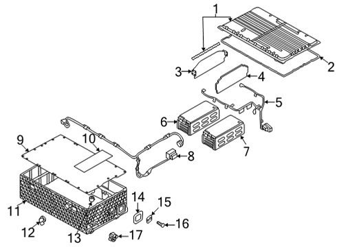 Audi 4M0-998-182-C Cooling Module Mount Kit