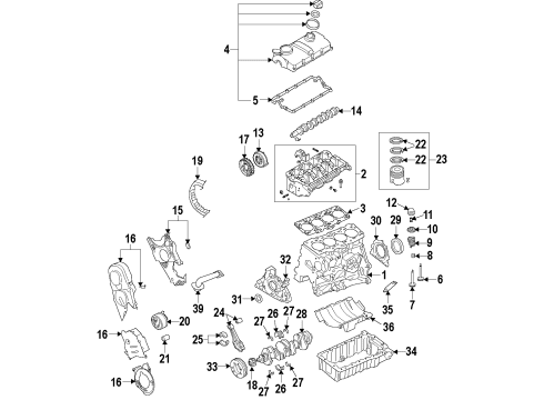 Audi 03L-103-171-A Rear Main Seal Retainer