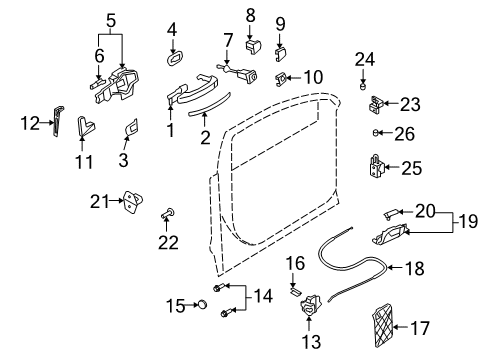Audi WHT-001-236 Upper Hinge Mount Bolt
