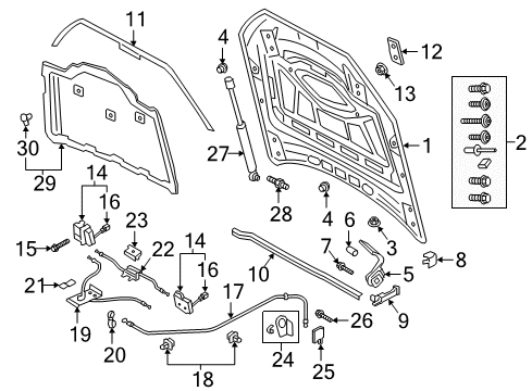 Audi 4M0-806-584 Release Cable Cover