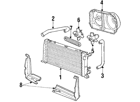 Audi 893-121-251 Radiator