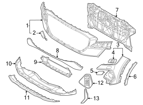Audi 4G0-807-932-A End Plate Retainer