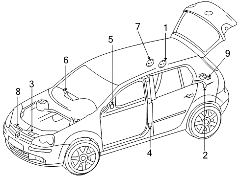 Label Diagram for 8K0-010-539-A