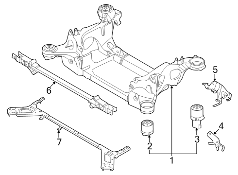 2022 Audi e-tron GT Track Bar Diagram for 9J1-599-301-D