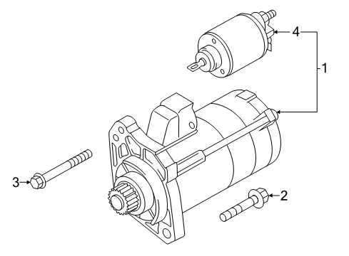 2015 Audi A7 Quattro Starter Diagram for 059-911-021-M