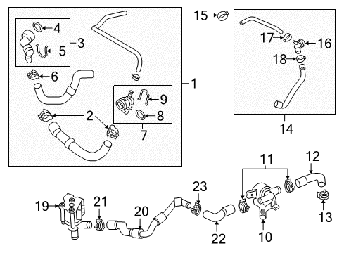 2017 Audi TTS Quattro Hoses, Lines & Pipes Diagram 1