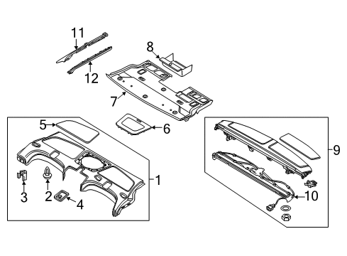 2014 Audi S8 Interior Trim - Rear Body Diagram 2