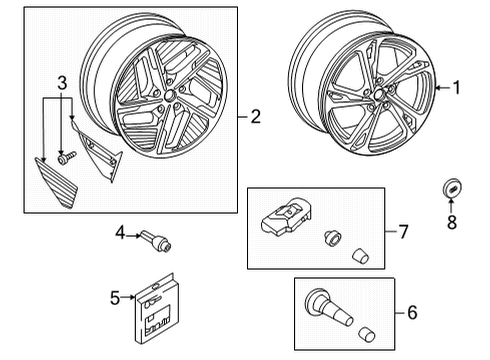 2023 Audi e-tron GT Wheel, Alloy Diagram for 4J3-601-025-H