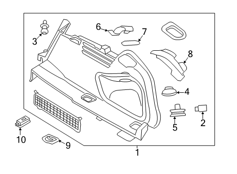 2020 Audi A4 Interior Trim - Rear Body Diagram 4