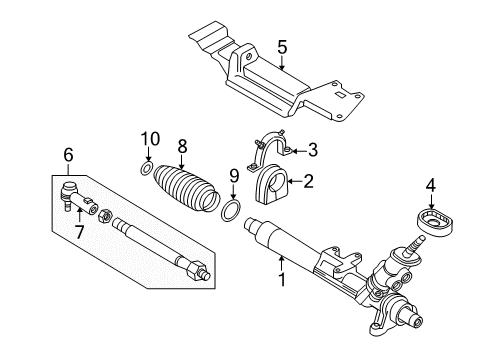 2005 Audi TT Steering Column & Wheel, Steering Gear & Linkage Diagram 3