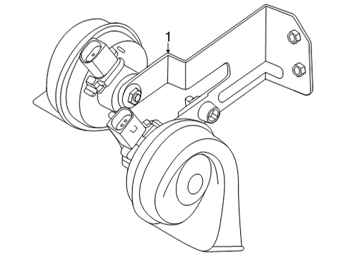 2024 Audi e-tron GT Horn Diagram for 9J1-951-201