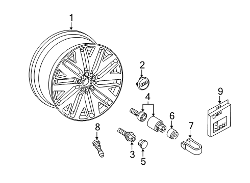 2019 Audi A7 Sportback Wheel, Alloy Diagram for 4K8-601-025-E